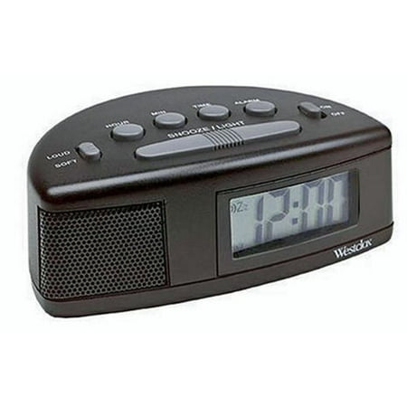 lcd clock display alarm westclox inch