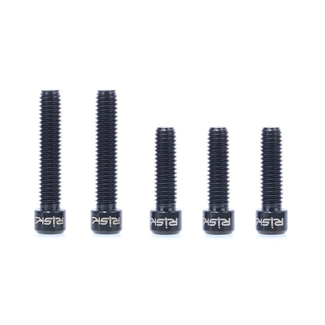 Wosthever Tornillos de cabeza hueca Tornillo hexagonal Allens Abrazadera de freno de disco resistente al desgaste Tornillos de fijación Ciclismo Negro 5 piezas/delantero/trasero