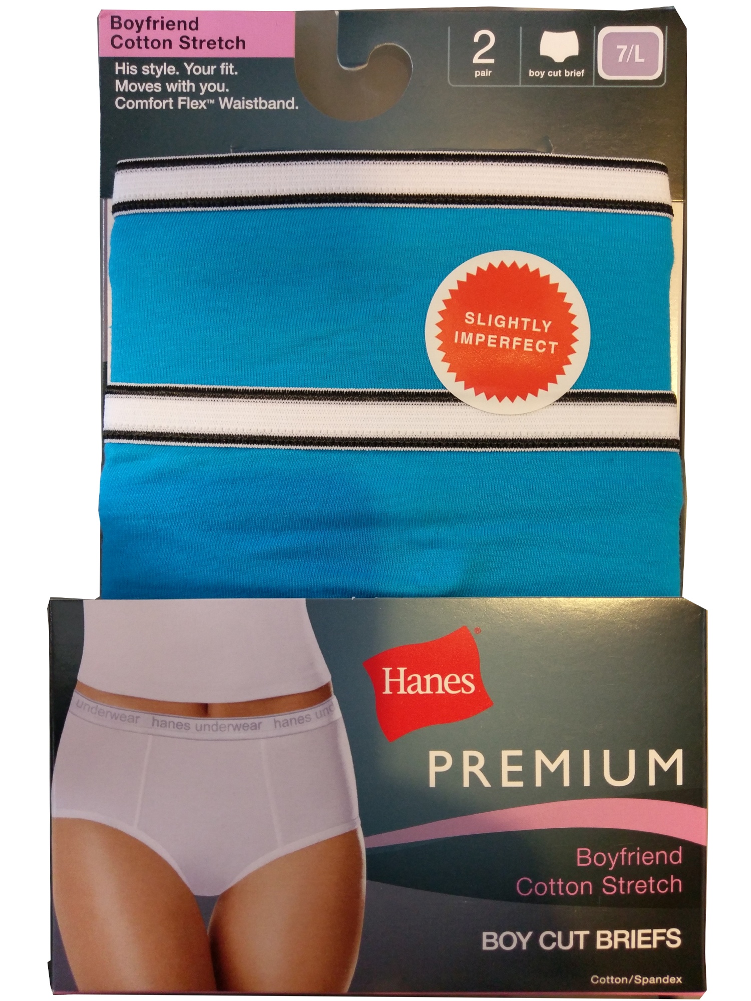 hanes boyfriend cotton stretch