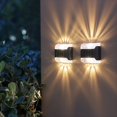 thumbnail image 2 of 4 Piezas Lámpara Solar de Pared Impermeable Al Aire Libre Luces Decorativas Solares Ampliamente Aplicables IPX65 Impermeable, 2 of 5