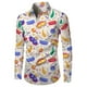 thumbnail image 4 of Playeras Básicas Algodon Para Hombre, Conjunto De Dos Piezas De Camiseta Y Pantalones Cortos De Manga Corta Con Estampado Completo Y Pantalón Corto., 4 of 5