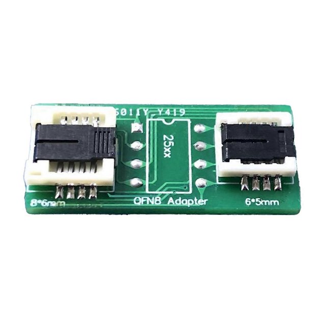 QFN8 /WSON8/MLF8/MLP8/DFN8 to DIP8 Two-in-One Socket/Adapter for Both 6x5MM and 8x6MM Chips SMT BIOS Flash Socket