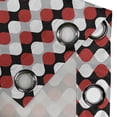 thumbnail image 4 of Ambesonne Geometric Grommet Curtain, Bicolor Oval Shapes, 50" x 84", Vermilion Grey White, 4 of 6