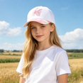 thumbnail image 2 of RTKFRFLM Girls Butterfly Embroidered Sequin Baseball Cap Outdoor Adjustable Sun Protection Hat 3-6 Years, 2 of 5