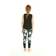 thumbnail image 2 of Girl's Athletic Sportswear Solid Tank Top and Patterned Legging Set in Wispy Cereus Black Medium, 2 of 5