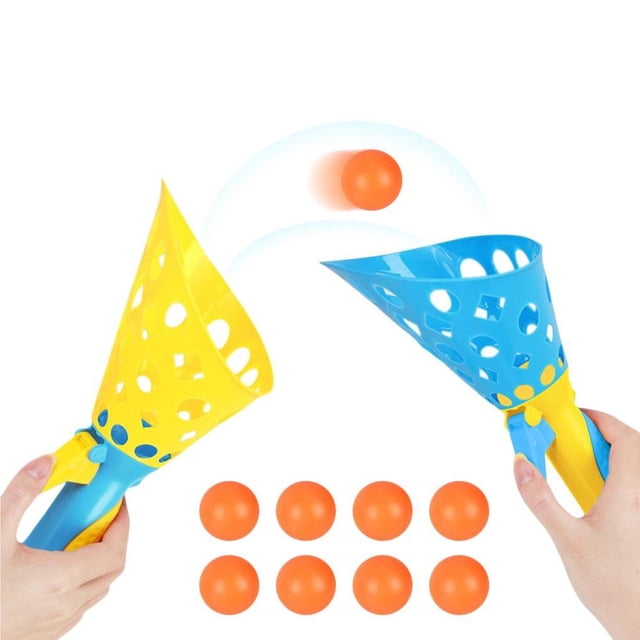 Vogacara Diversión plástica para la familia entera con el sistema del juego de la bola de la captura del lanzamiento de los niños del juguete Juguetes Pelota de doble lanzamiento