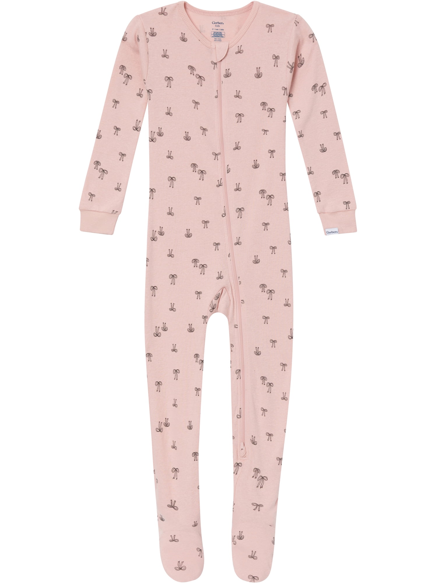 Gerber Baby and Toddler Neutral 2-Way Zipper Footed Unionsuits, 4-Pack, 0/3 Months - 5T