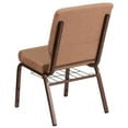 thumbnail image 5 of Flash Furniture HERCULES Series 18.5''W Church Chair in Caramel Fabric with Cup Book Rack - Copper Vein Frame, 5 of 8