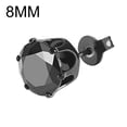 thumbnail image 6 of Ayyufe Pack Of 1 Punk Men Women 6/8mm Black Six Claw Cubic Zirconia Stud Earrings, 6 of 6