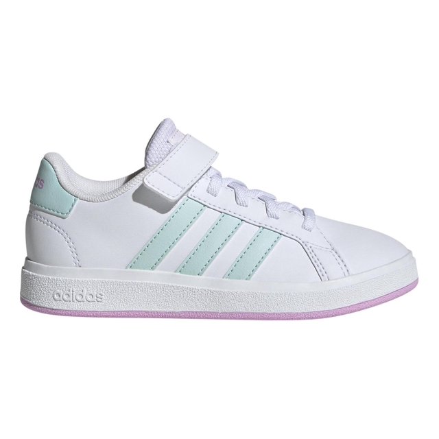 Tenis Niña adidas Grand Court 2.0 Blanco Verde Menta Streetwear Sneakers Original Infantil Infante verde 17.5 MX