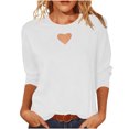 thumbnail image 2 of Up to 40% off Homenesgenics Womens 3/4Sleeve T Shirts Basic CrewNeck Tee Fall Casual Workout Fashion Casual Clothes White XXL, 2 of 8