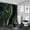 Dark Green, variant on Blue Grey Marble Bathroom Accessory Set with Shower Curtain, Rugs, and Toilet Lid Cover