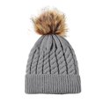 thumbnail image 2 of Tnobhg Thermal Beanie Hat Stay Warm Stylish Parent-Child Autumn Winter Cold-proof Fine Workmanship Hat for Cold Weather, 2 of 8