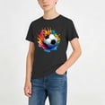 thumbnail image 2 of BXJX Boys Summer T-Shirts, Casual Soccer Short Sleeves Crew Neck Kids Graphic Tees Black Size 5 T, 2 of 8