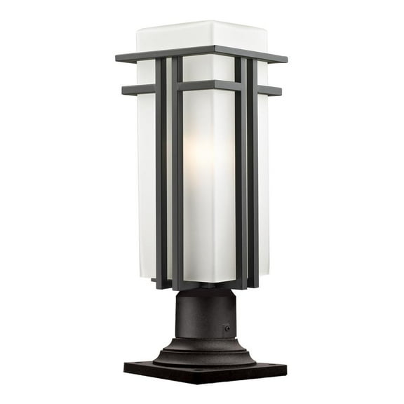 1 Light Outdoor Post Mount Lantern In Craftsman Style 12.5 Inches Wide By 111.5 Inches High Z-Lite 570Phb-519P-Bk