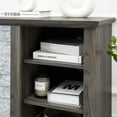 thumbnail image 5 of Modern Grey Tv Media Console, Faux Stacked Stone Surround Stand, 58.85"w X 15.71"d 26.75"h, Fits 65" Tvs, Abundant Storage Options Entertainment Stand With Open Storage, Suits Plentiful Space, 5 of 5