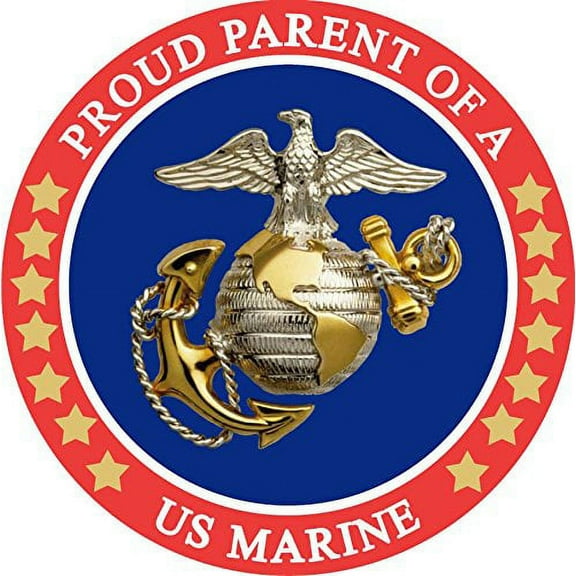 Proud Parent of a US Marine Circle Magnet - Weather and UV Resistant from Flexible Magnets
