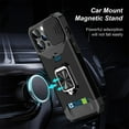 thumbnail image 3 of Case For iPhone 16 15 14 13 12 11 Pro Max XS XR 8 7 Plus Slide Camera Card Holder Slot Wallet Protective With Ring Stand Cover Red iPhone 11 Pro Max, 3 of 6
