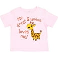 thumbnail image 3 of Inktastic My Great Grandma Loves Me Cute Giraffe Boys or Girls Toddler T-Shirt, 3 of 5