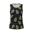 thumbnail image 4 of Xecao Avocado print women's scoop neck, loose-fit workout tank tops for the gym., 4 of 9