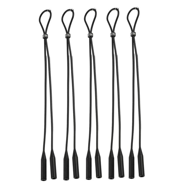 5 piezas de correas para gafas, correas de silicona antideslizantes para gafas. Negro