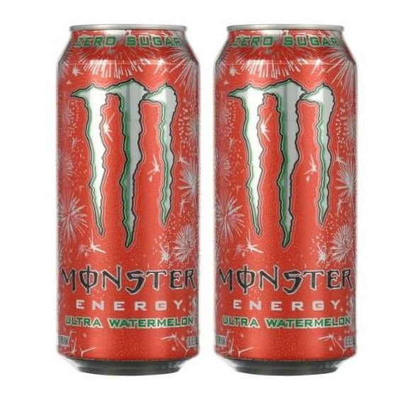 Monster Energy Ultra Watermelon, 16 Fluid Ounce Can, Pack of 2