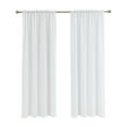 thumbnail image 7 of Sleep Zone Sheer Curtains Light Filtering Gold Edged Tufted Gentle Window Treatment Drapes for Bedroom Living Room 2 Panels, 42" x 95" Ivory White, 7 of 7