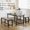 grey, variant on 3 Pcs Industrial Dining Table Bench Set for 4, Space-Saving Rectangular Kitchen Table Set, Modern Dinette Table Set with Metal Legs for Small Spaces, Apartments