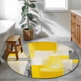 thumbnail image 3 of Gray Yellow Gradient 4FT Round Area Rugs for Living Room 111 Retro Abstract Watercolor Ultra-Thin Non-Slip Round Rugs Machine Washable Low Pile Circle Carpet for Bedroom Kitchen Nursery, 3 of 9
