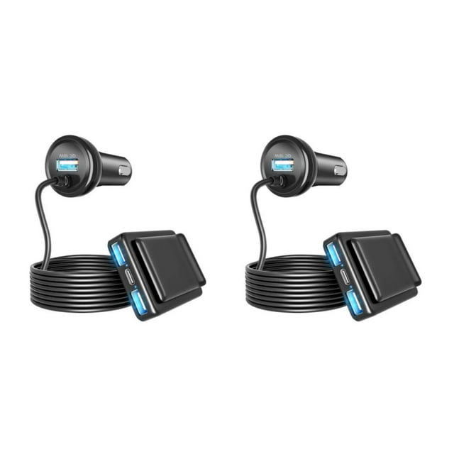 Guardoinrt 1/2/3/5 Universal Compatibility For Convenient Charging Car Usb Recharger Adapter Black 2PCS