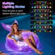 thumbnail image 3 of Float para piscina MoKo para adultos con luces, LED con forma de cola de sirena, 42 pulgadas, color morado, 3 of 8