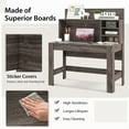 thumbnail image 6 of Gymax Home Office Computer Desk Study Table Writing Workstation Hutch Cable Hole Oak, 6 of 10