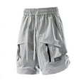 thumbnail image 2 of WAVSUF Mens Cargo Short Joggers Men's Cargo Shorts Gym Pants Gray Size 4XL, 2 of 8