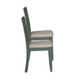 thumbnail image 4 of Linon Willow Wood Set of Two Upholstered Dining Side Chairs in Teal Blue, 4 of 13