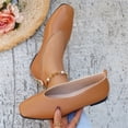 thumbnail image 5 of IEMIEMIEM Women's Ballet Flats Comfortable Shoes Pointed Toe Slip On Work Loafers Business Casual Dress Shoes Nude Flat Brown 5.5 Wide, 5 of 5