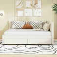 thumbnail image 2 of Linen Upholstered Daybed with Storage Drawers / Ideal for Home Storage and Relaxation, 2 of 2