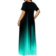 thumbnail image 2 of Gvmfive Women Plus Size Gradient Print Short Sleeve Summer Casual Maxi Dress with Pockets, 2 of 5
