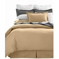 thumbnail image 4 of Home Design 1800 Series Luxurious Hotel Stripe Sheet Sets (California King, Taupe), 4 of 5