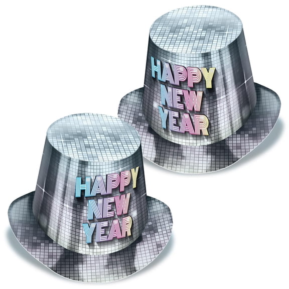25 Pack Beistle New Year's Eve Disco Fever Hi-Hats