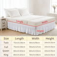 thumbnail image 5 of Luxshare Home Elastic Wrap Around Dust Ruffle Bed Skirt With 15-inch Drop Easy Fit Elastic Strap For Twin, White, 5 of 5