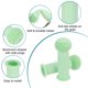 thumbnail image 4 of Uxcell 4 piezas de empuñaduras para manillar de bicicleta 4.13" de goma antideslizante en forma de hongo, adecuadas para manillares de 7/8", verde, 4 of 7