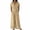 Khaki, variant on Npasoilc Lapel Button Short Sleeve Jumpsuits for Women Crew Neck Solid Color Casual Pants