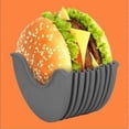 thumbnail image 4 of 4Pcs Burger Fixed Box Adjustable Hamburger Holders Reusable Washable Hamburger Clip Silicone Rack Holder Burger, 4 of 5