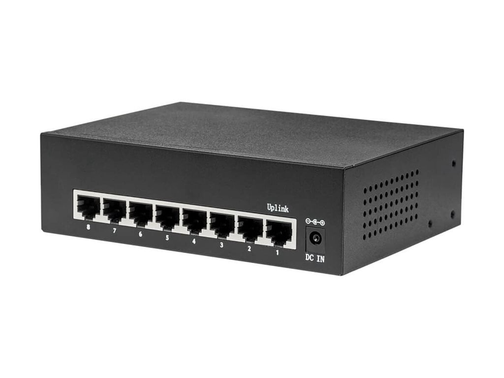 Eaton Tripp Lite Series 8-Port 10/100/1000 Mbps Desktop Gigabit Ethernet Unmanaged Switch with PoE+, 60W, Metal Enclosure (ng8poe-1)