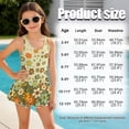 thumbnail image 7 of Xixirimido Retro 60s Hippie Flower Print Girls Swimsuits One Piece Sleeveless Swimwear with Skirt Modest Bathing Suit with Built-in Shorts Beach Vacation Swim Dress, 8-9 Years, 7 of 7