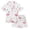 Cute Flamingo Pattern, variant on Silky Satin Kids' Pajama Set Breathable & Smooth Unisex Button-Down Pajamas Panda and Clouds Pattern