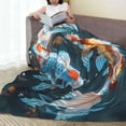 thumbnail image 6 of Vsdgher Cute Koi Fish Serenity Ultra-Soft Micro flannel Blanket Throw Blankets for Couch Sofa, Bed (4 sizes)-80"x60", 6 of 7