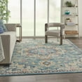 thumbnail image 3 of 8â€™ x 10â€™ Light Blue and Ivory Distressed Area Rug, 3 of 7