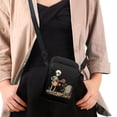 thumbnail image 4 of HELLHERO Double Deck Sling Bag, Stylish Polyester for Daily Commute or Casual Outings, Whimsical Skull Gardening, 4 of 7