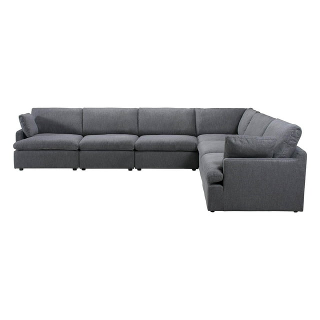 Urban Cali Grand Canapé Sectionnel Modulaire en L Long Beach (Gris)